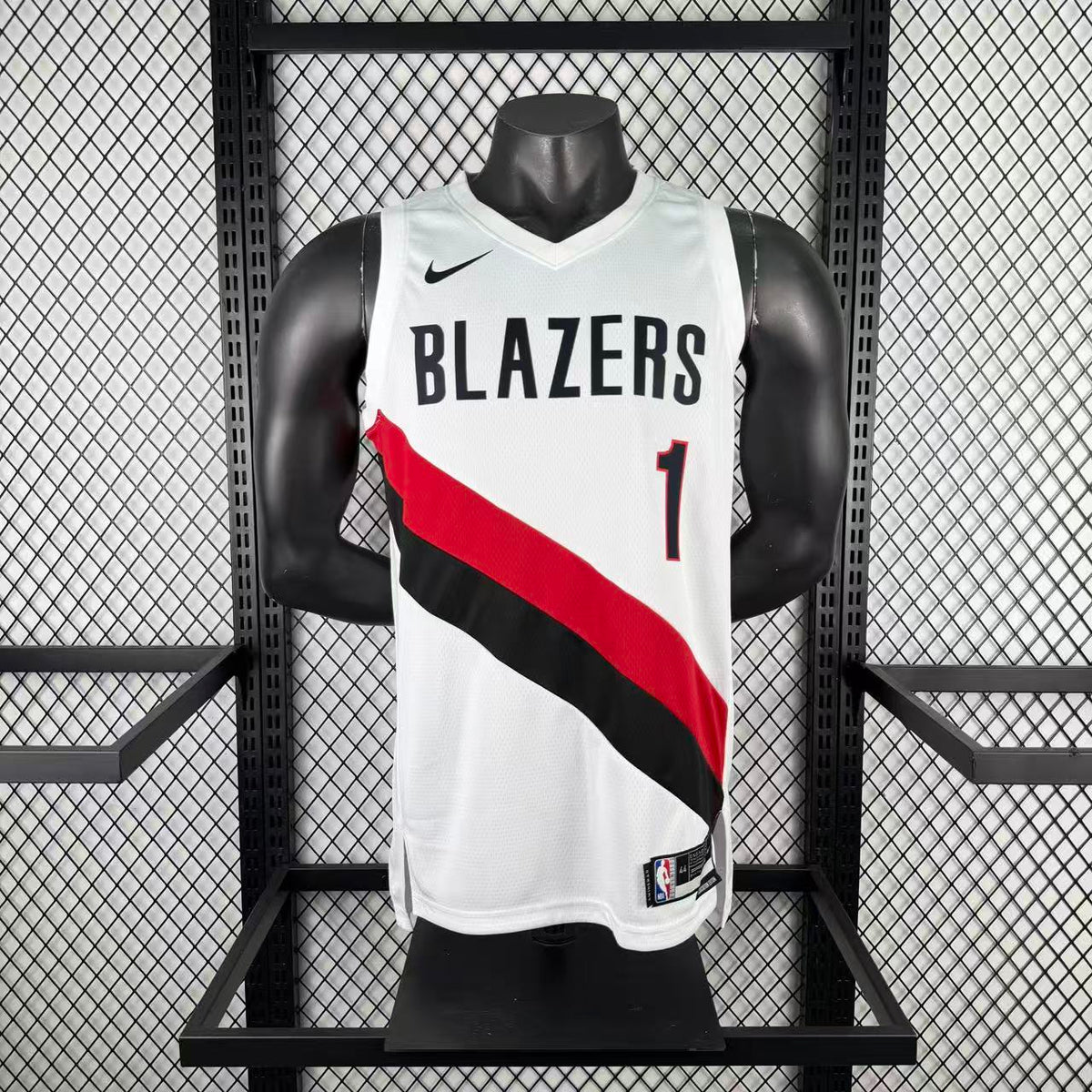 Maillot Portland Trail Blazers n° 1 – Blanc – photo 3