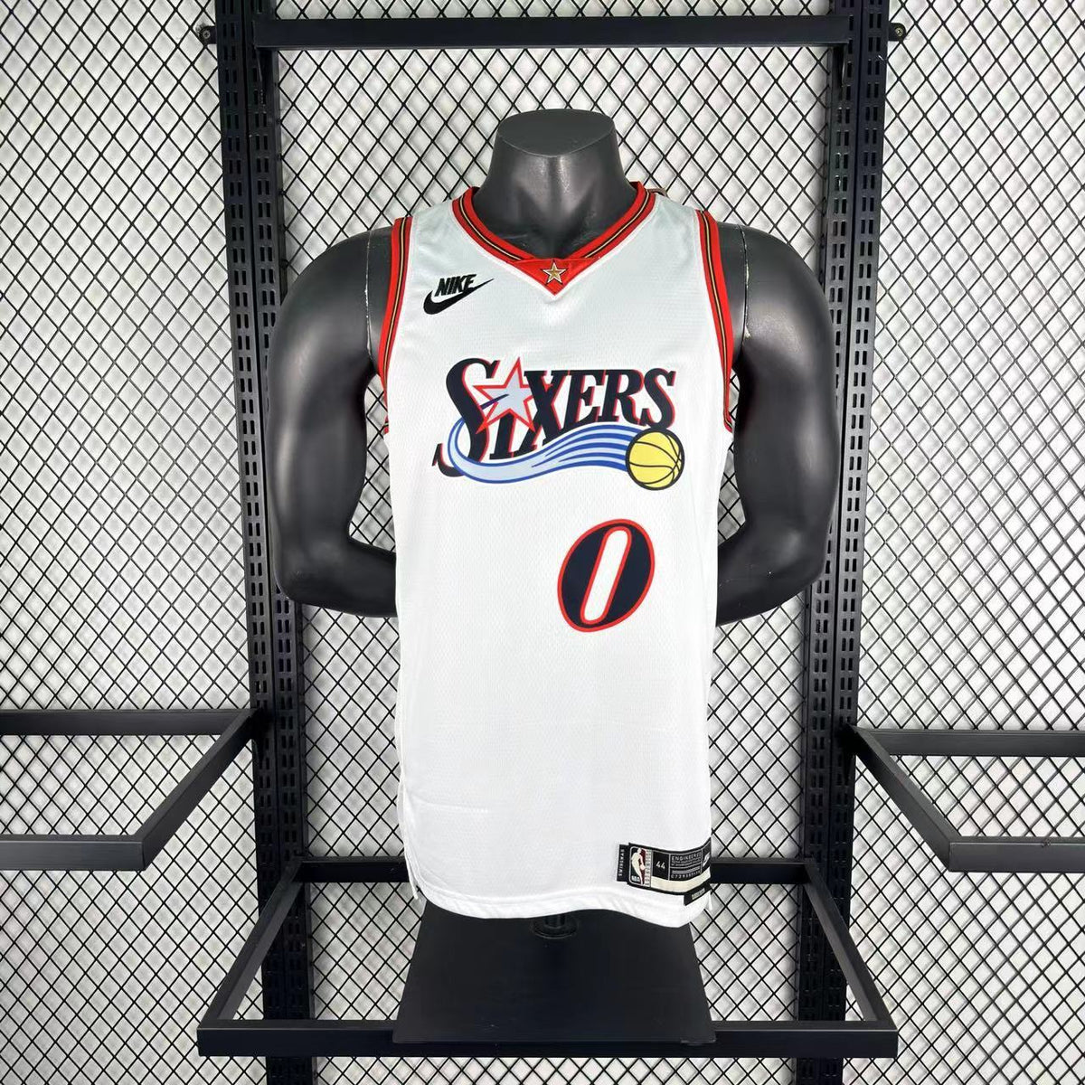 Maillot Philadelphia 76ers n° 0 – Rétro Blanc – photo 2