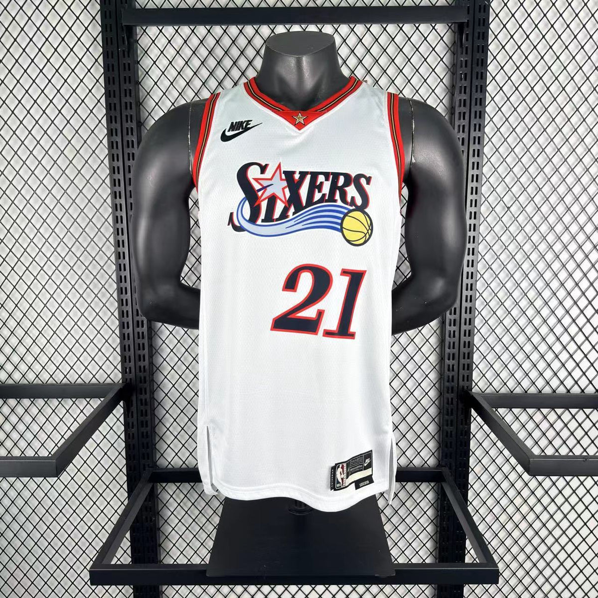 Maillot Philadelphia 76ers n° 21 – Rétro Blanc – photo 3