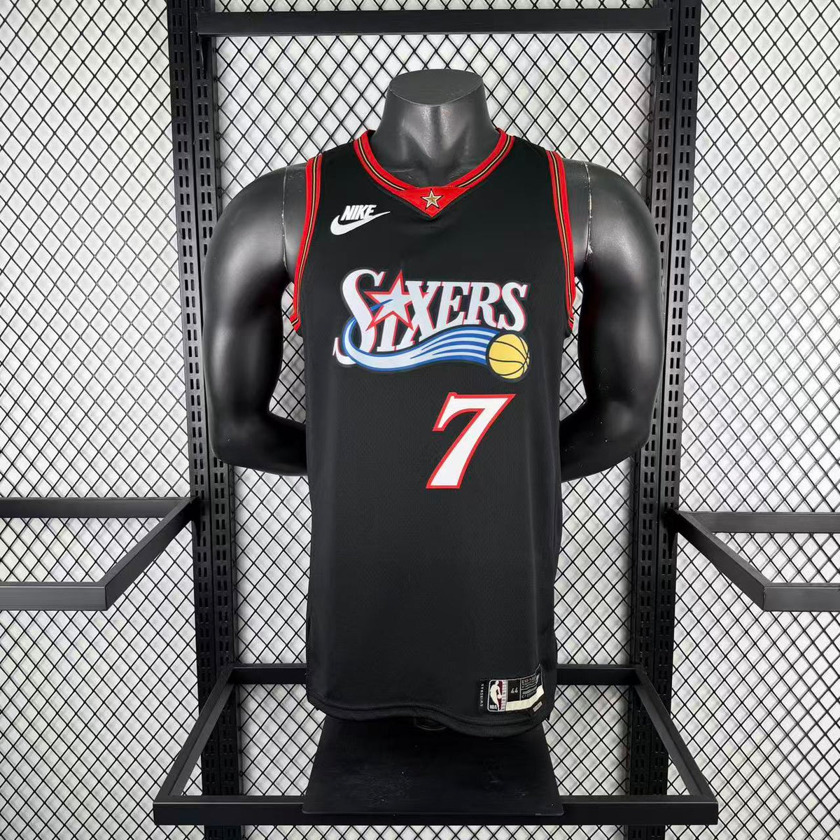 Maillot Philadelphia 76ers n° 7 – Rétro Noir – photo 2