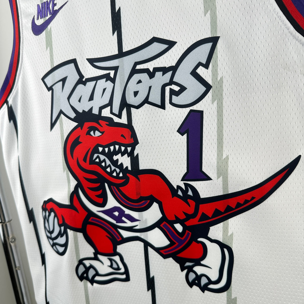 Maillot Toronto Raptors n° 1 – Rétro Blanc – photo 3