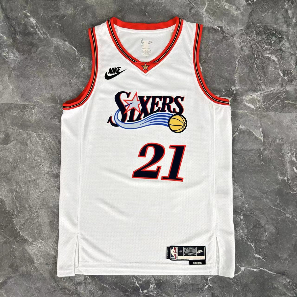 Maillot Philadelphia 76ers n° 21 – Rétro Blanc – photo 12