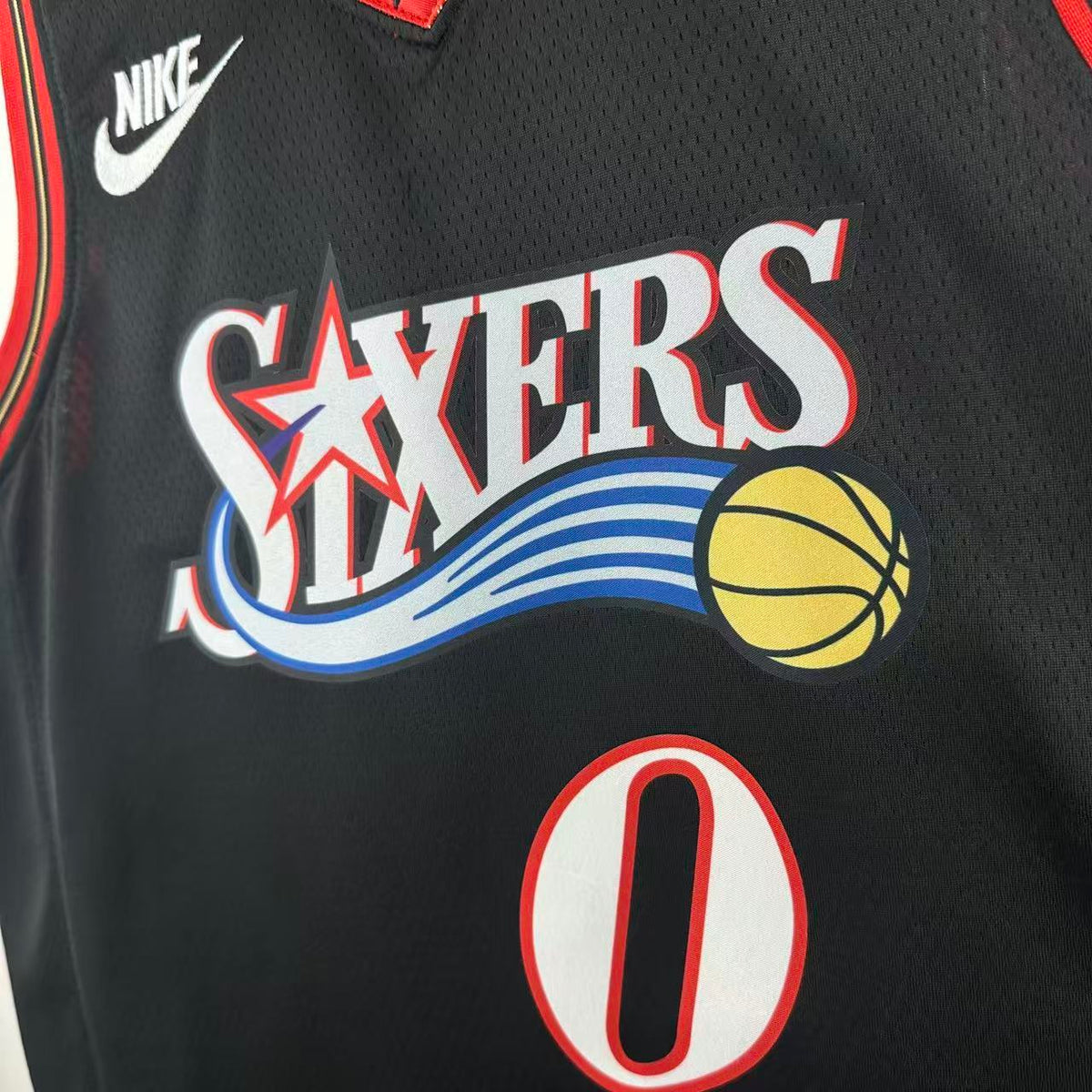 Maillot Philadelphia 76ers n° 0 – Rétro Noir – photo 3
