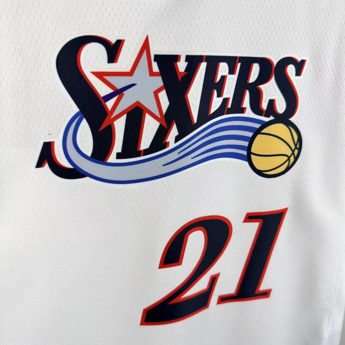 Maillot Philadelphia 76ers n° 21 – Rétro Blanc – photo 8