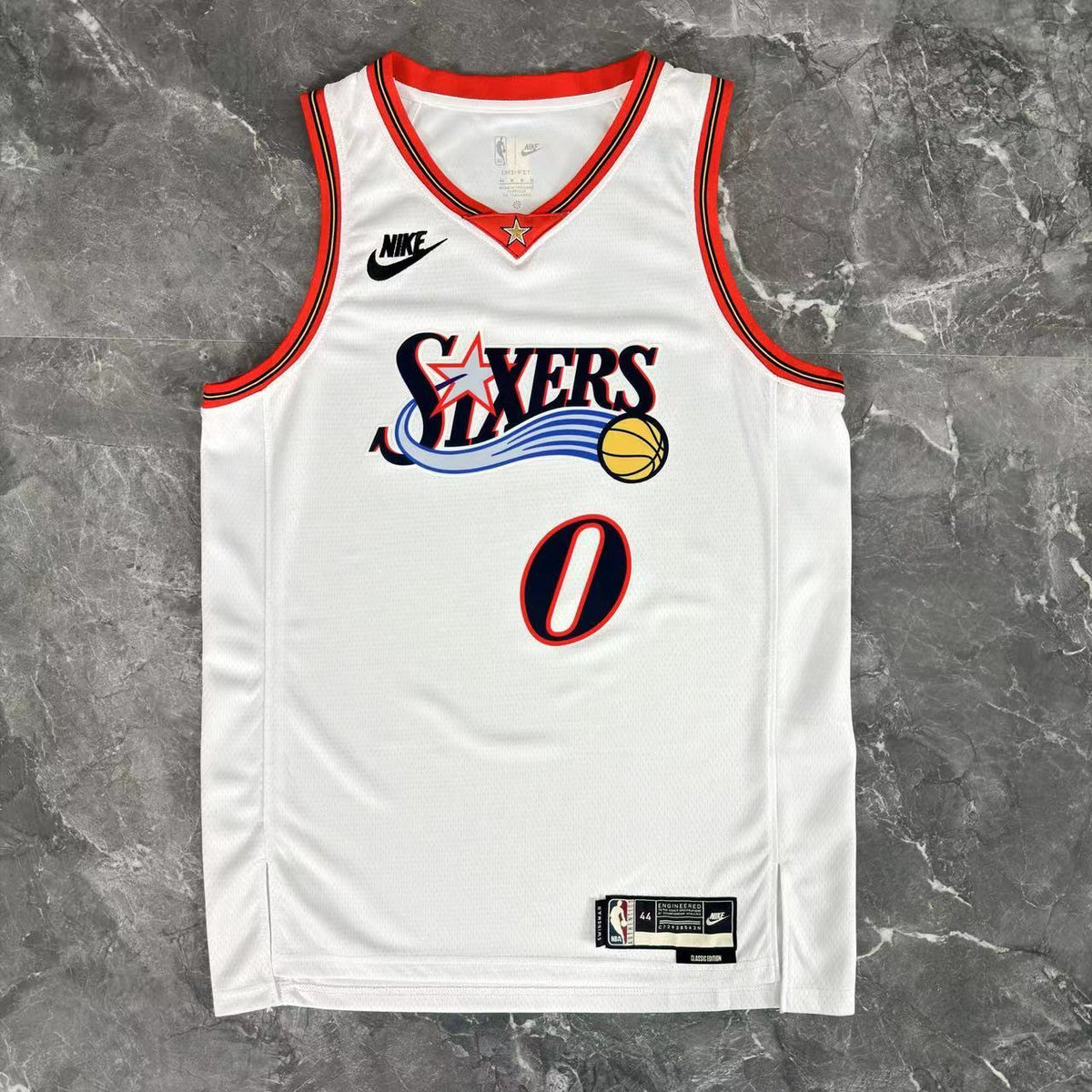 Maillot Philadelphia 76ers n° 0 – Rétro Blanc – photo 12