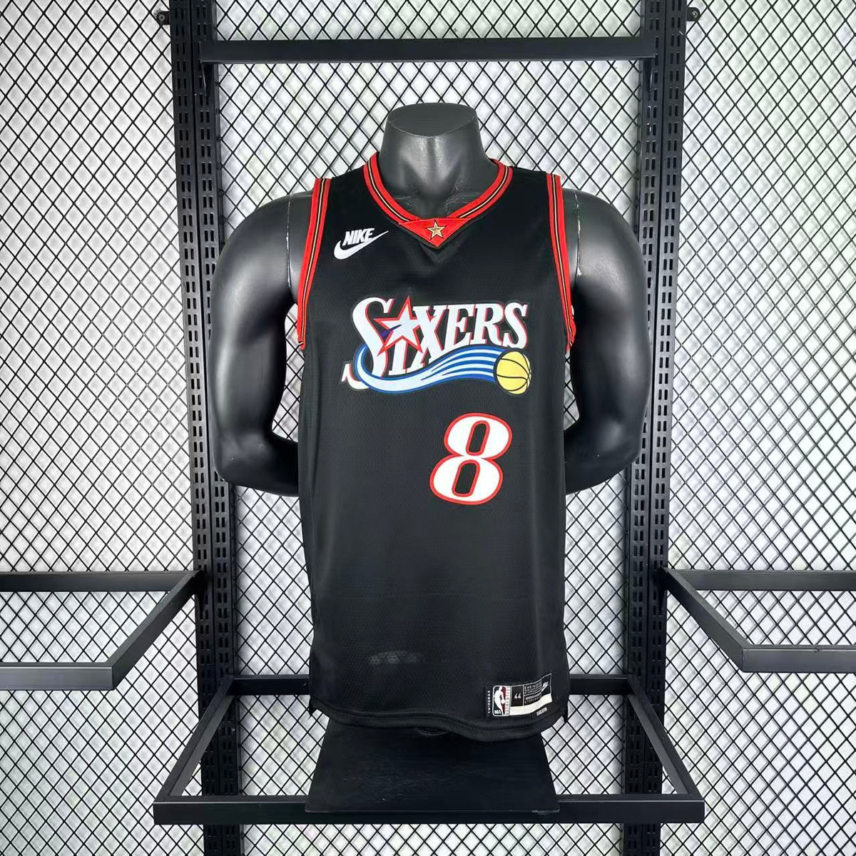 Maillot Philadelphia 76ers n° 8 – Rétro Noir – photo 10