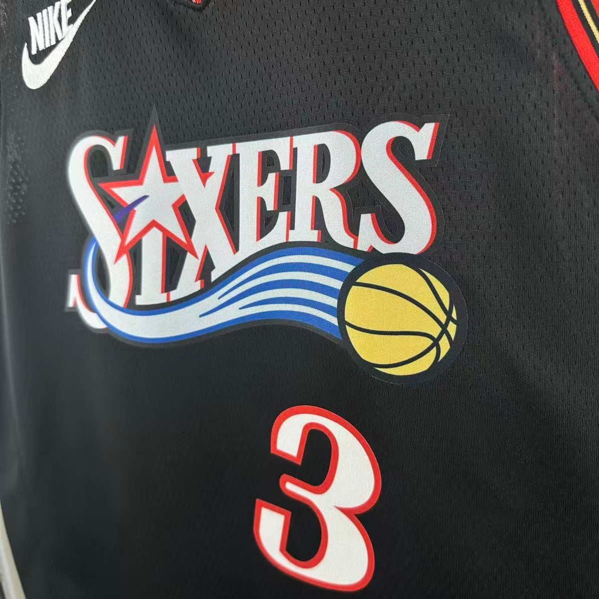 Maillot Philadelphia 76ers n° 3 – Rétro Noir – photo 4
