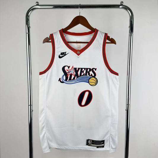 Maillot Philadelphia 76ers n° 0 – Rétro Blanc – photo 1