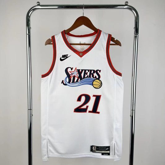 Maillot Philadelphia 76ers n° 21 – Rétro Blanc – photo 1