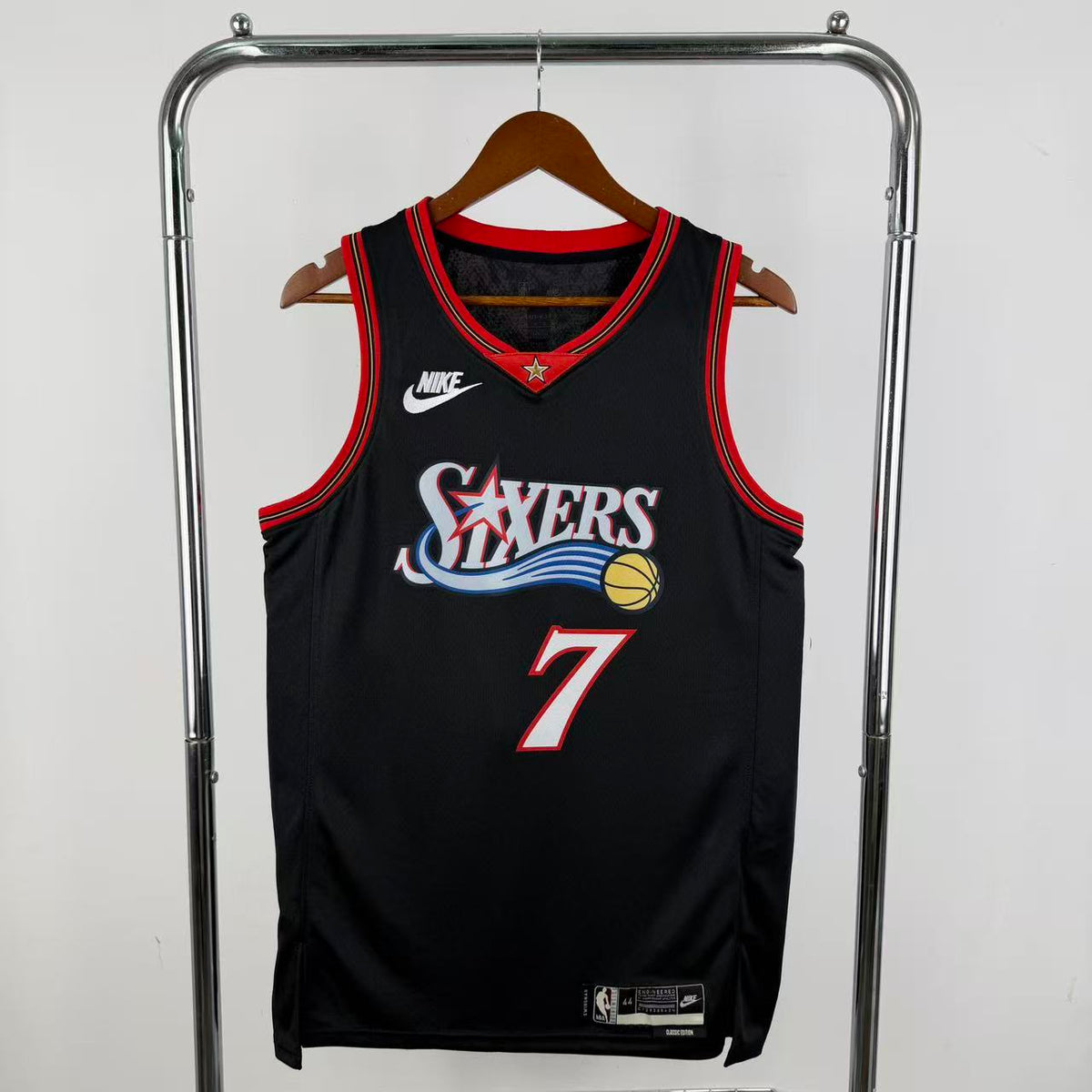 Maillot Philadelphia 76ers n° 7 – Rétro Noir – photo 1