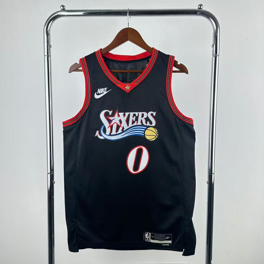 Maillot Philadelphia 76ers n° 0 – Rétro Noir – photo 1