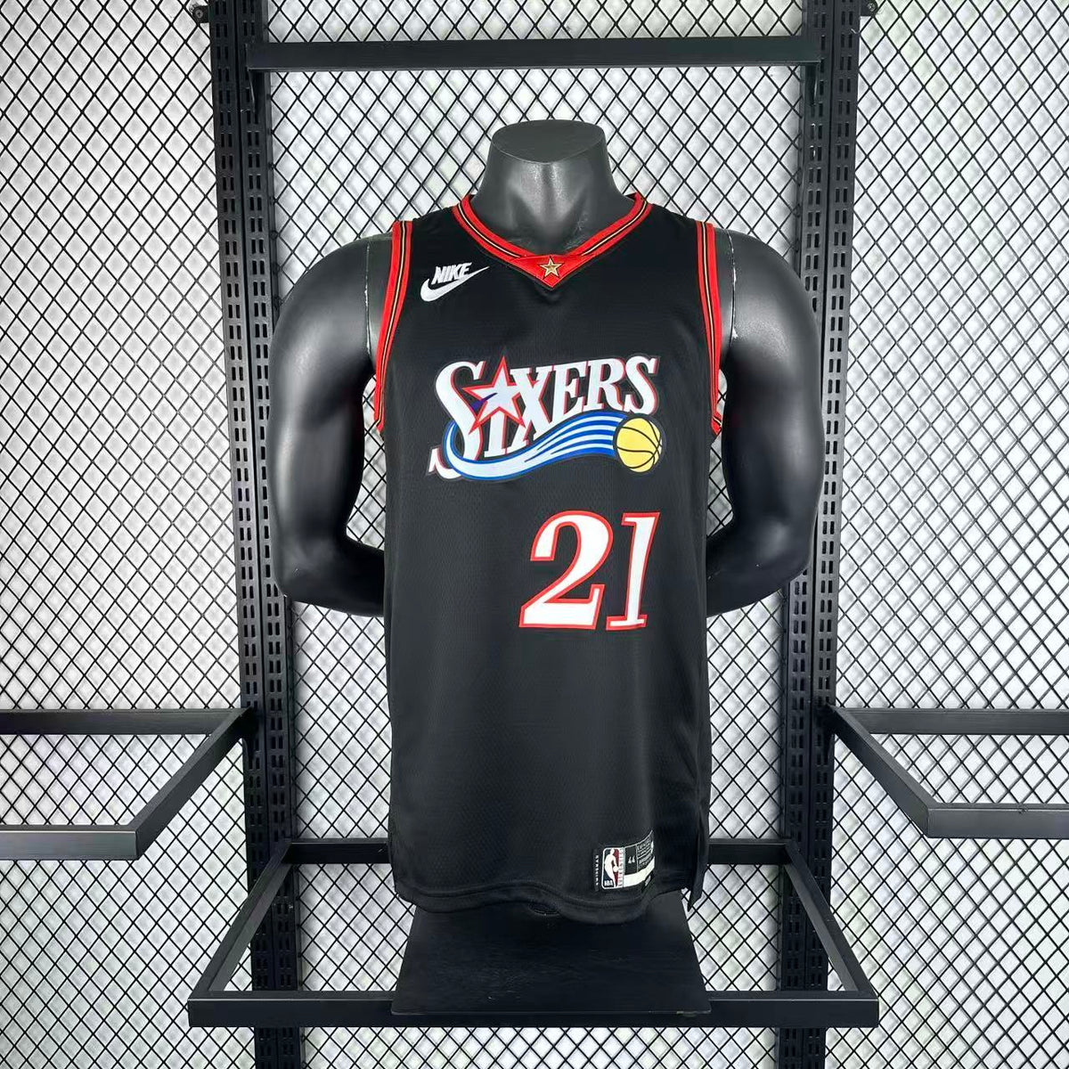 Maillot Philadelphia 76ers n° 21 – Rétro Noir – photo 10
