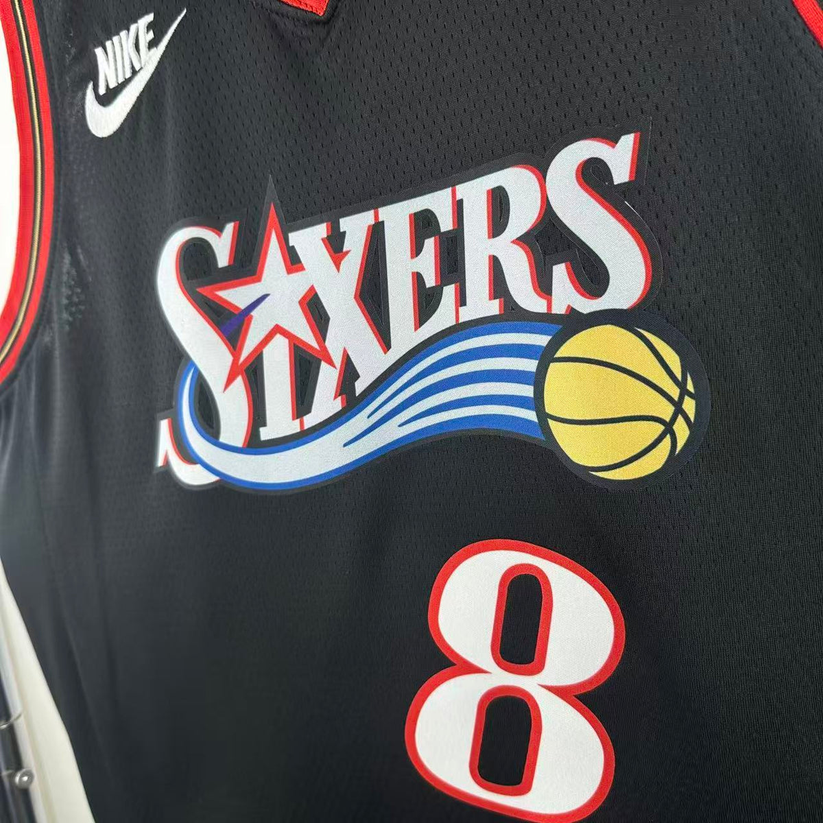 Maillot Philadelphia 76ers n° 8 – Rétro Noir – photo 3