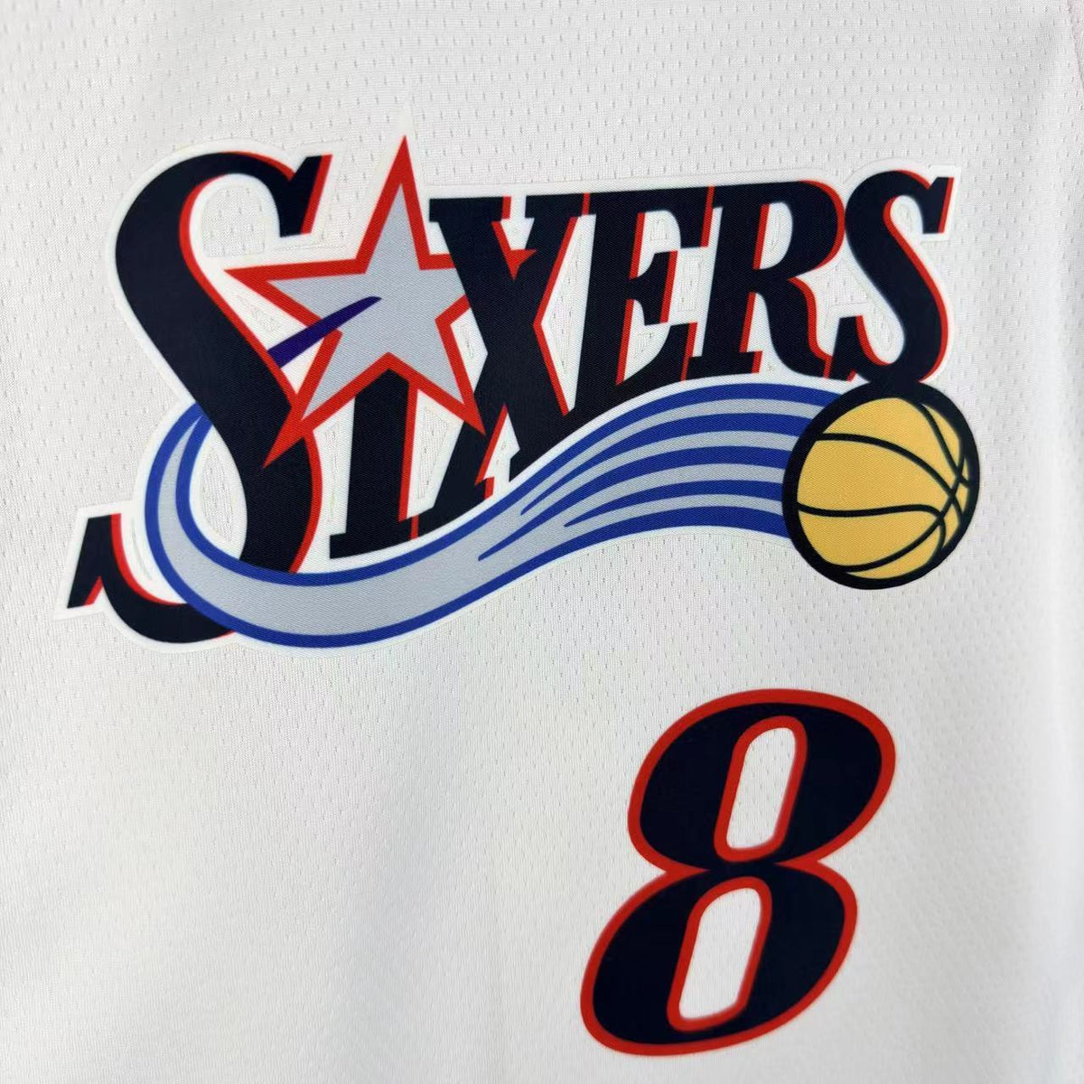 Maillot Philadelphia 76ers n° 8 – Rétro Blanc – photo 8