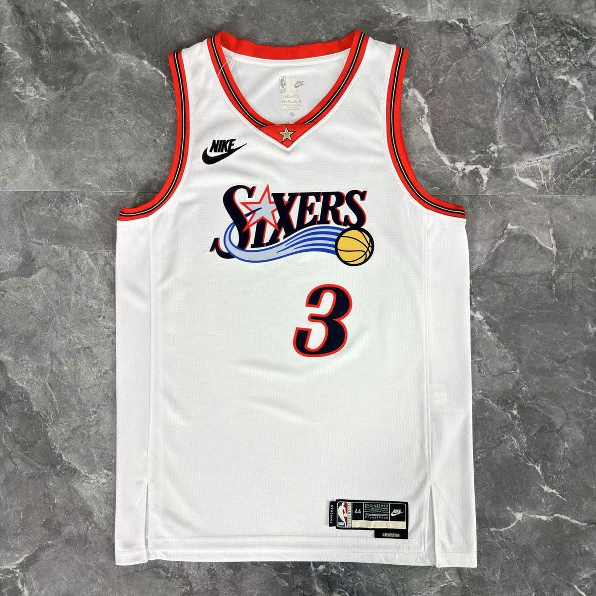 Maillot Philadelphia 76ers n° 3 – Rétro Blanc – photo 4