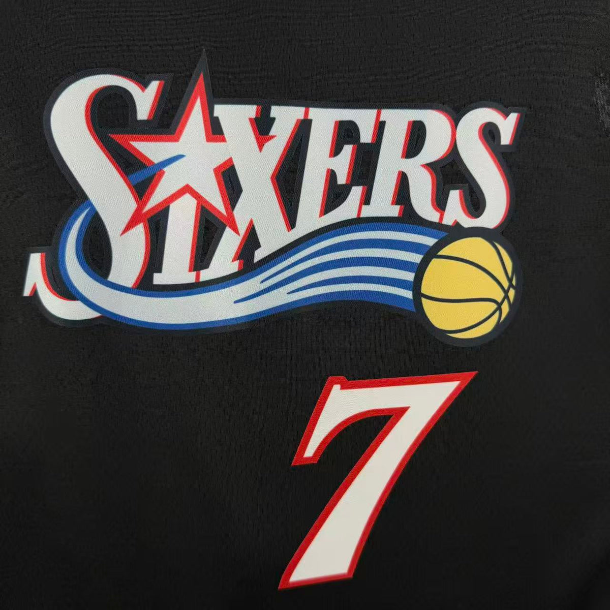 Maillot Philadelphia 76ers n° 7 – Rétro Noir – photo 7